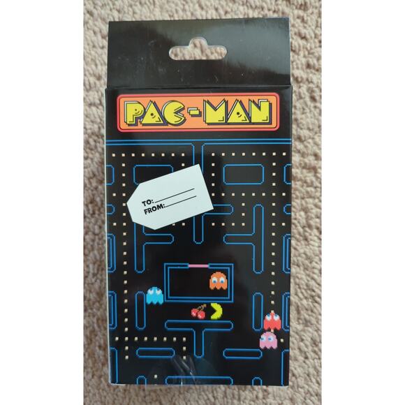 Pac-Man Crew Socks Set of 2 One Blue Pair One Black Pair New In Box Shoe Sz 6-12 - Picture 4 of 8
